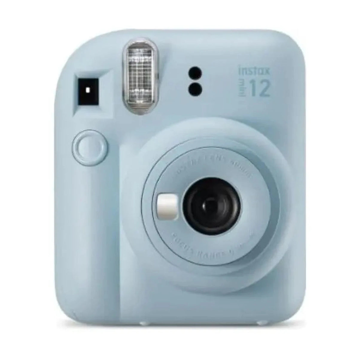 Câmera Instax Mini 12 azul em vista frontal