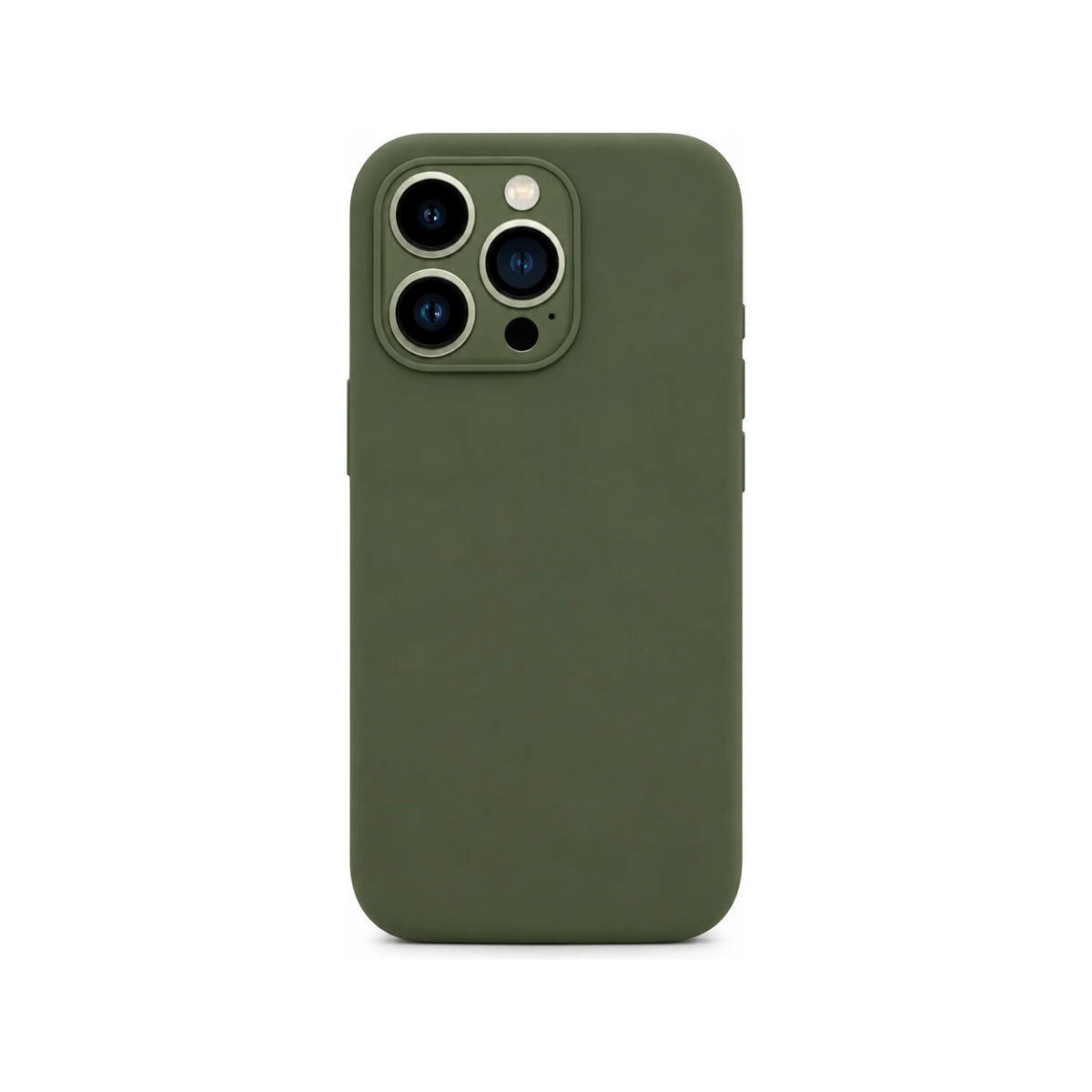 Capa Slim Lisa verde para iPhone 16 Pro Max em vista traseira