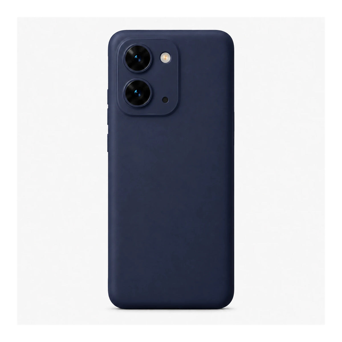 Capa Slim Lisa azul-escuro para Motorola EDGE 60 FUSION em vista traseira