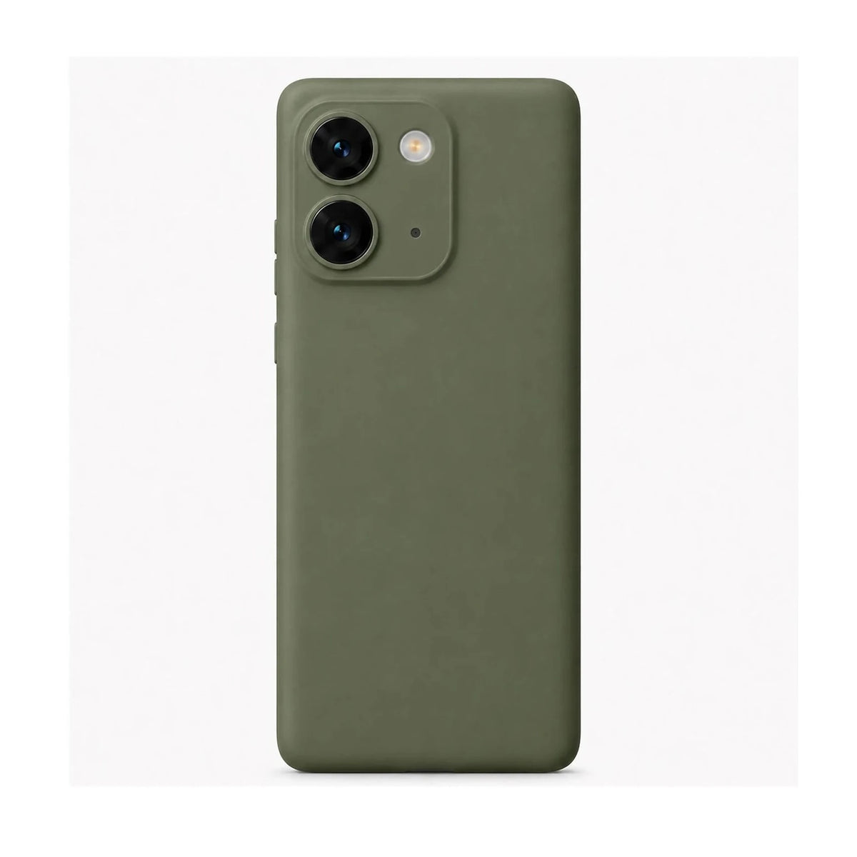 Capa Slim Lisa verde para Motorola EDGE 60 FUSION em vista traseira