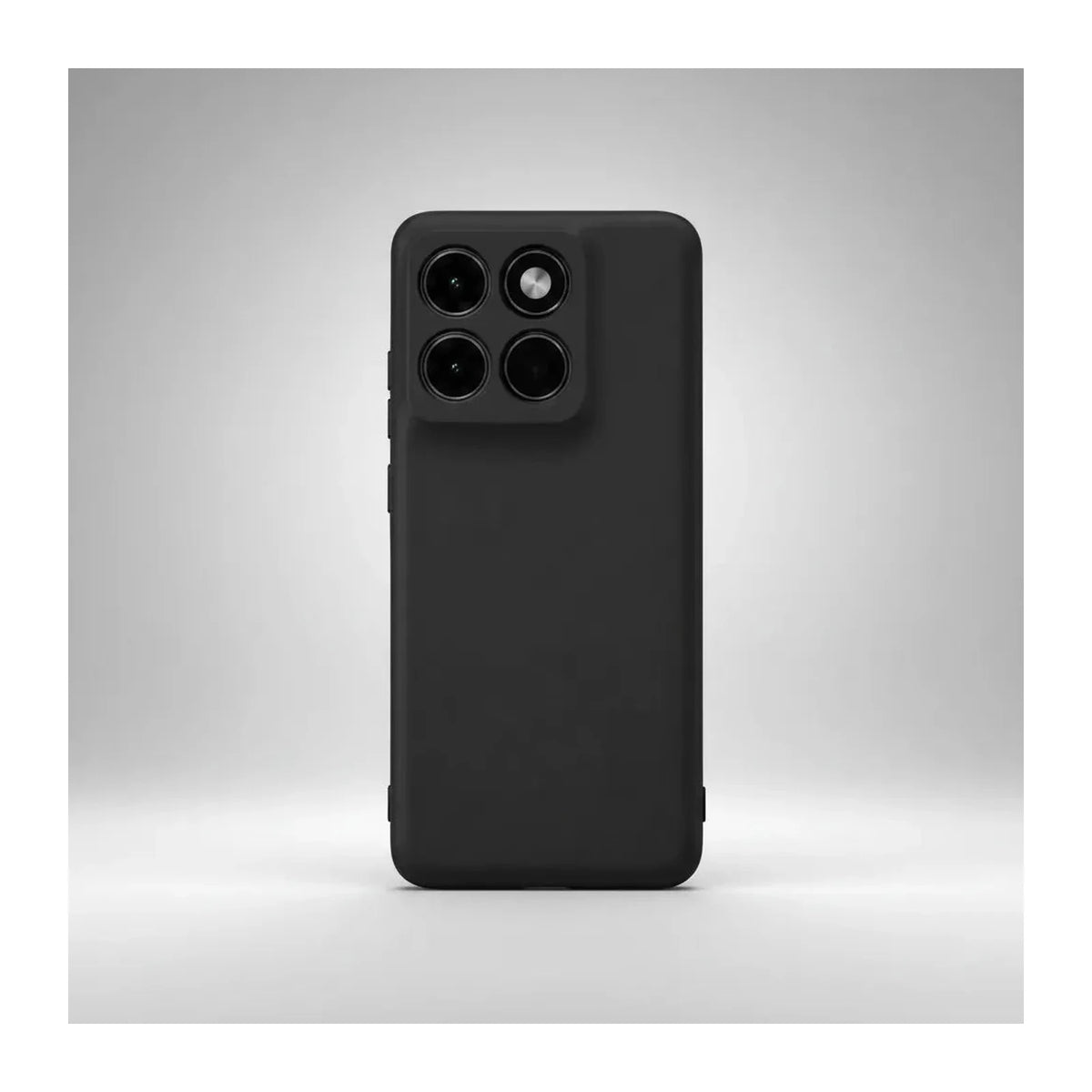Capa Slim Lisa preta para Motorola Moto G17 em vista traseira