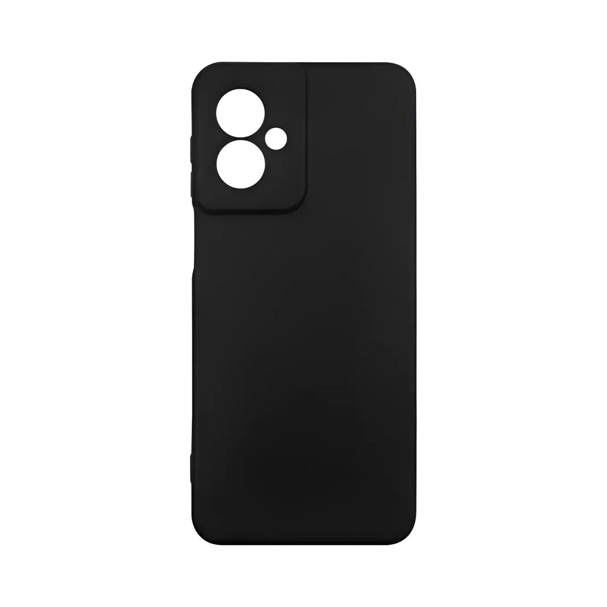 Capa Slim Lisa preta para Motorola Moto G55 5G em vista traseira