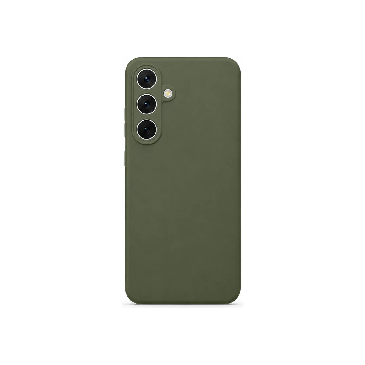 Capa Slim Lisa verde para Samsung S24 PLUS em vista traseira