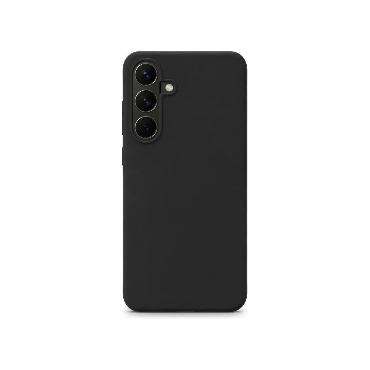 Capa Slim Lisa preta para Samsung S25 FE em vista traseira
