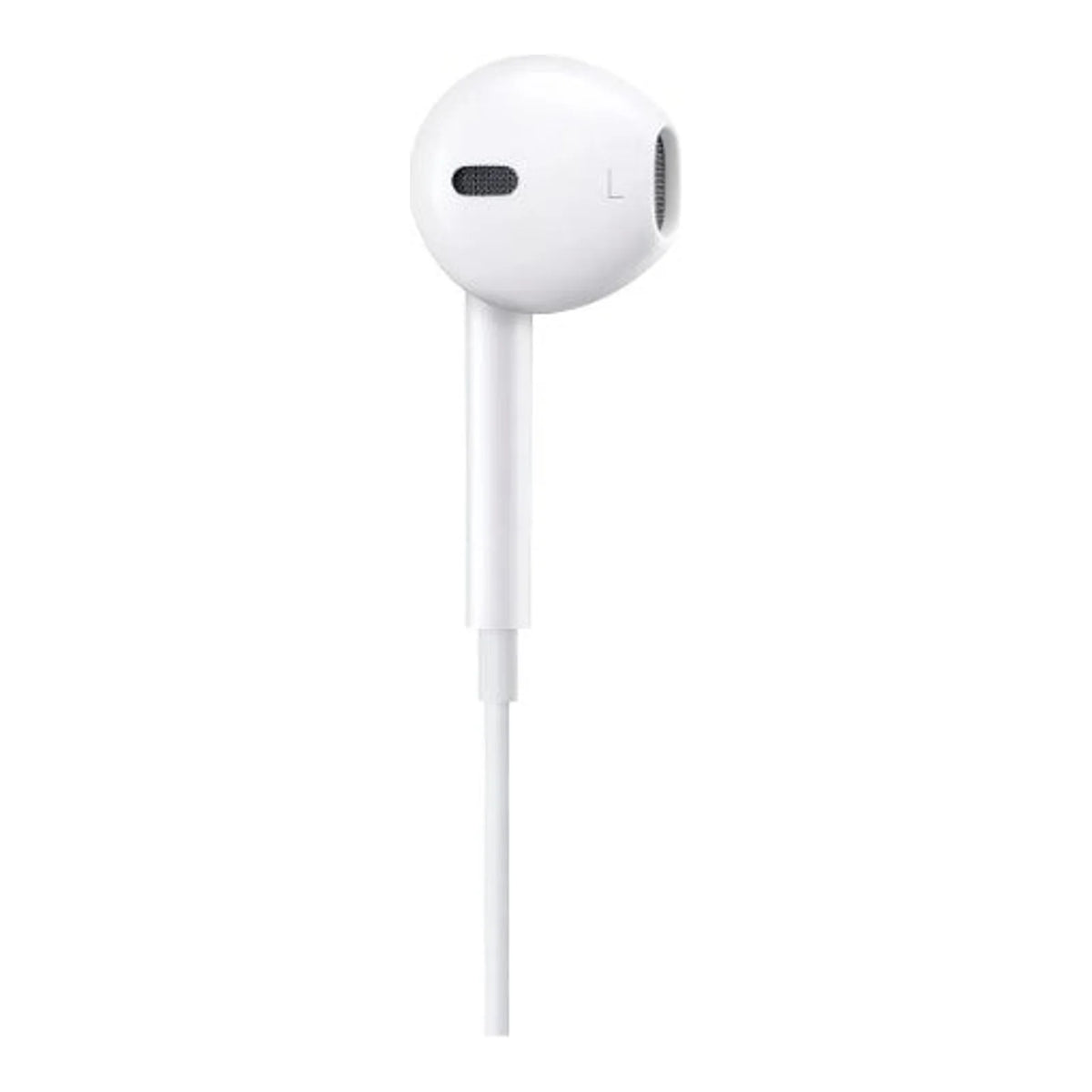 Fone de Ouvido Apple EarPods branco com fio em vista lateral