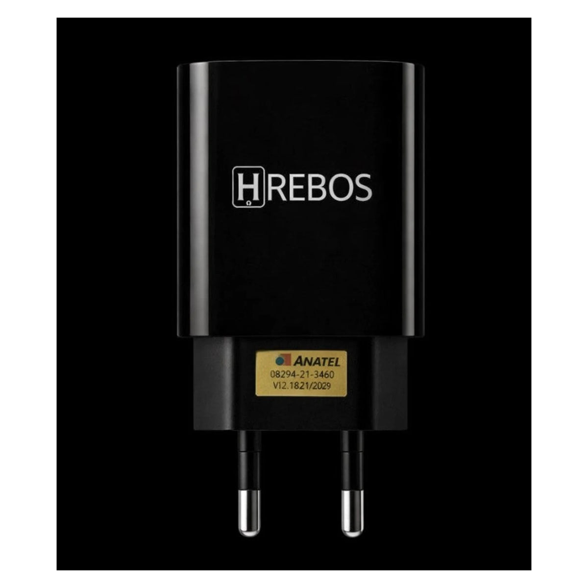 Fonte Hrebos Power Turbo CRG-154 preta em vista frontal