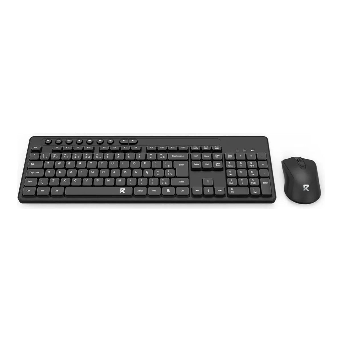 Kit teclado e mouse Redragon BS-092 preto em vista frontal