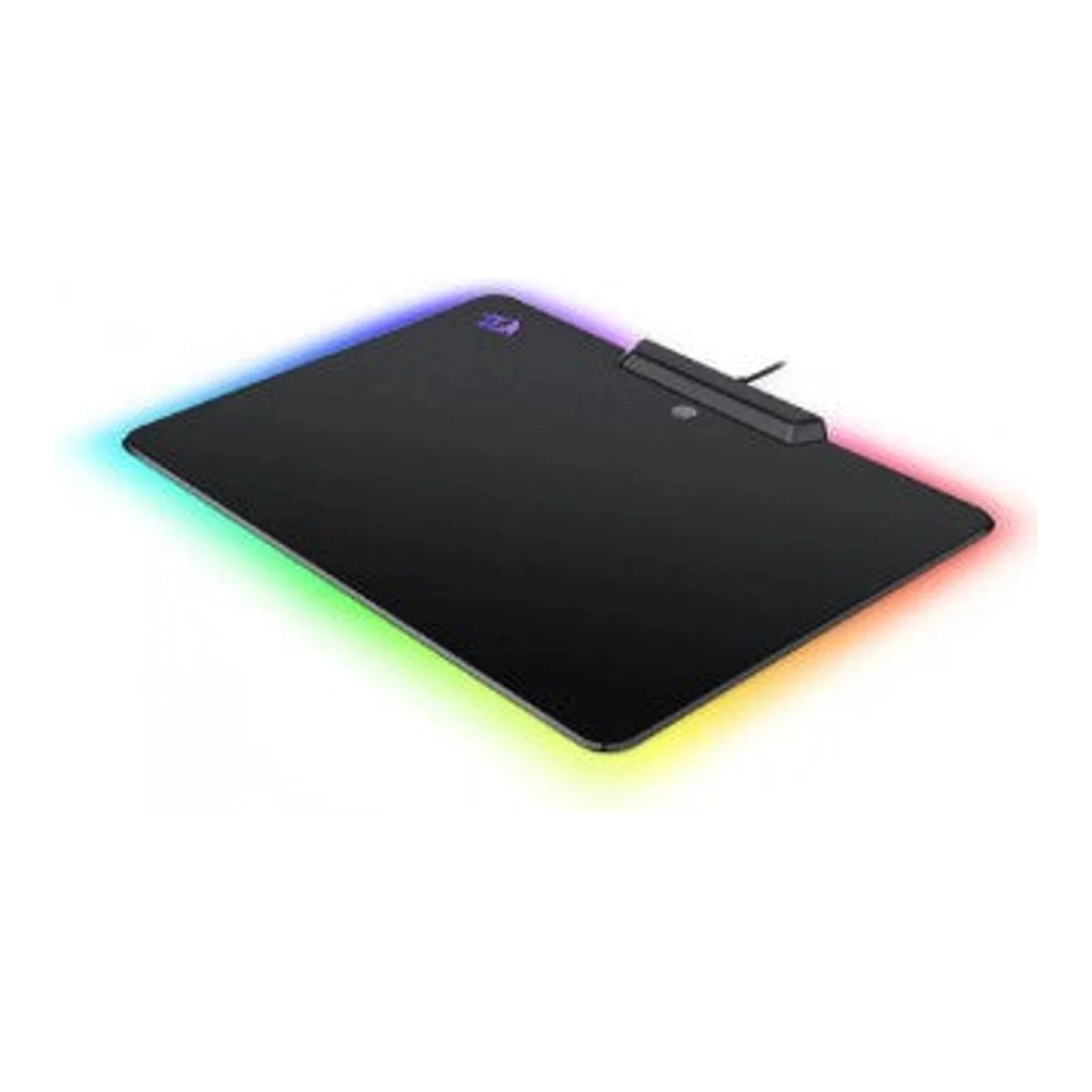 Mouse Pad Gamer Redragon Epeius preto com iluminação RGB em perspectiva