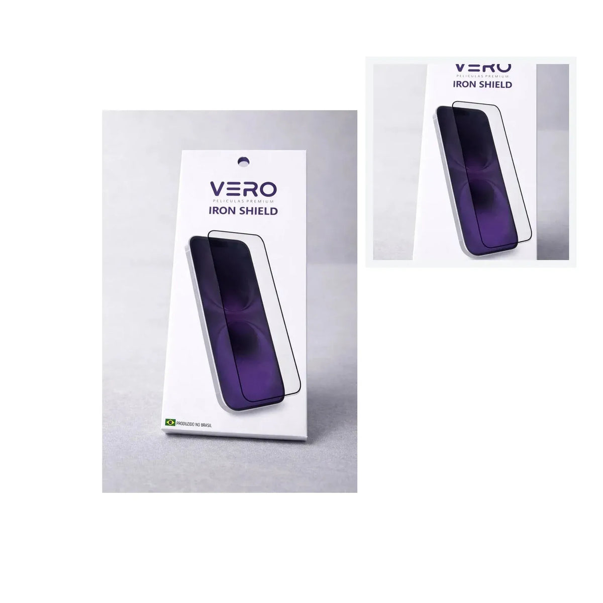 Embalagem da Película de Privacidade Iron Shield para iPhone 12 e 12 Pro em duas vistas