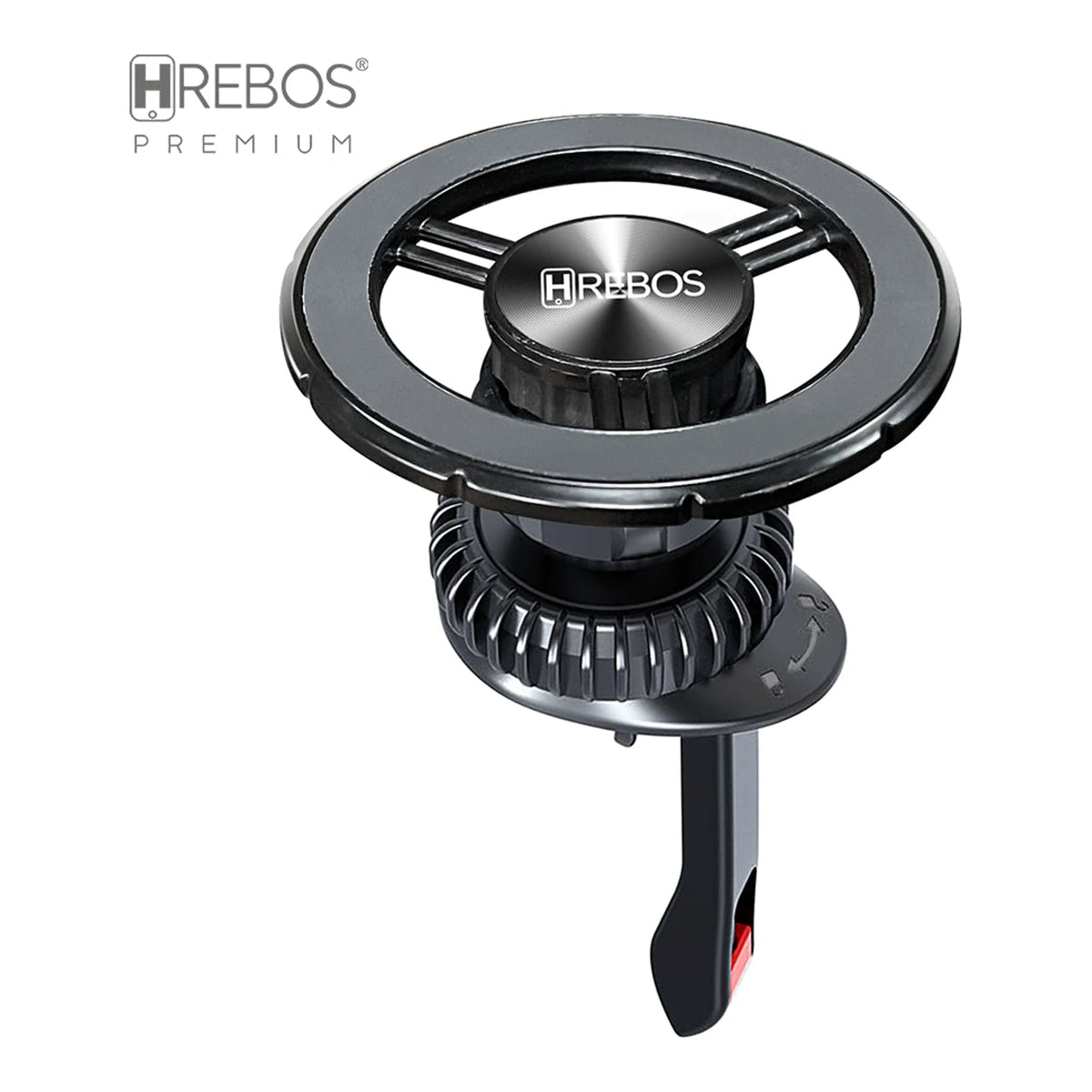 Suporte Veicular Hrebos Wheel SU-240 preto em vista frontal