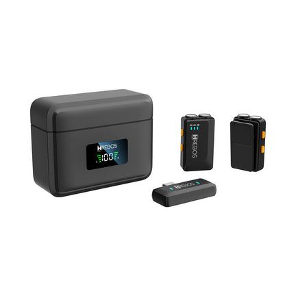 Componentes do Microfone Hrebos WaveMic IF-1002 com receptor USB-C