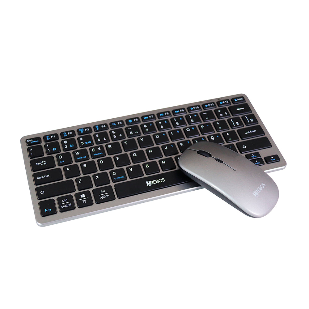 Kit Hrebos IF-215 com teclado e mouse sem fio em perspectiva