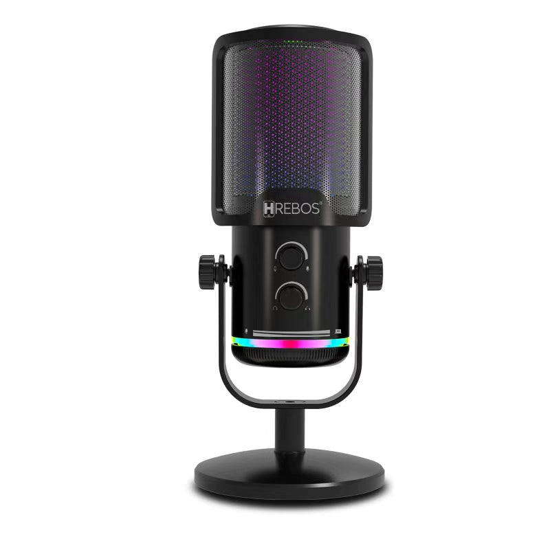 Vistas frontal e traseira do Microfone Hrebos ArcusCast MF-012
