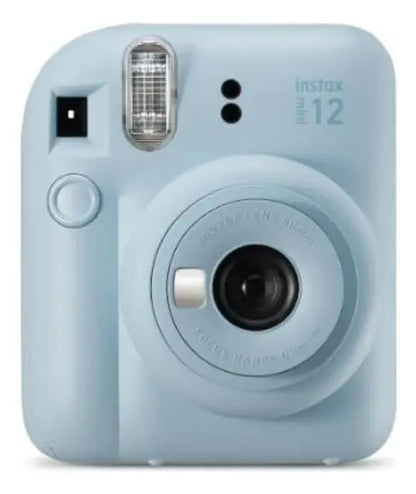 Câmera Instax Mini 12 azul em vista frontal
