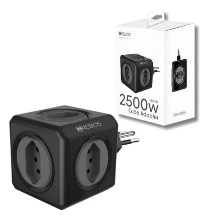 Adaptador Universal Hrebos CRG-236 com 5 Tomadas 2500W