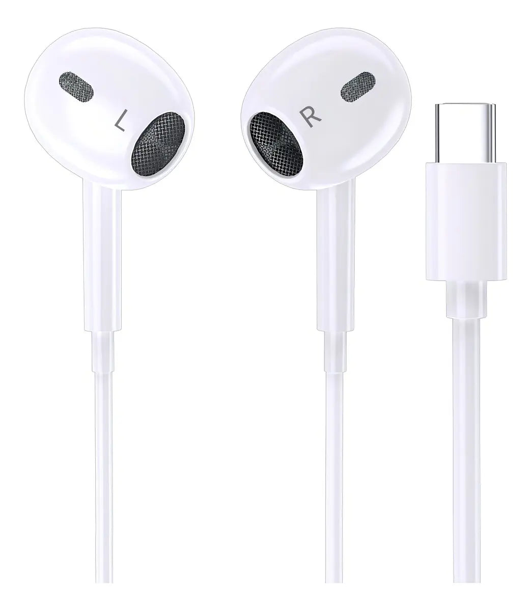 Fone Hrebos FN-013 branco com conector USB-C