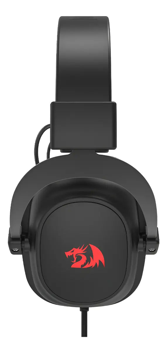 Headset Gamer Redragon Zeus Lite preto em vista lateral