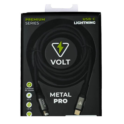 Embalagem frontal do Cabo Volt Metal Pro USB-C para Lightning