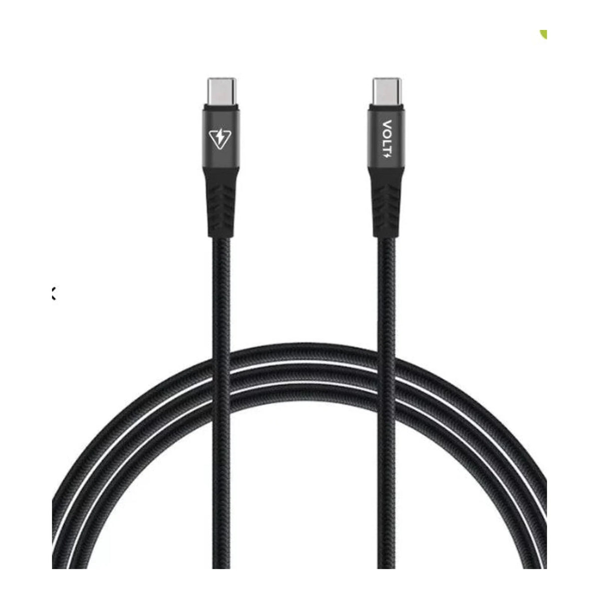Cabo Volt Metal Pro USB-C para USB-C cinza espacial com conectores em destaque