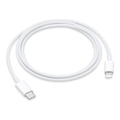 Cabo Apple USB-C para Lightning branco enrolado