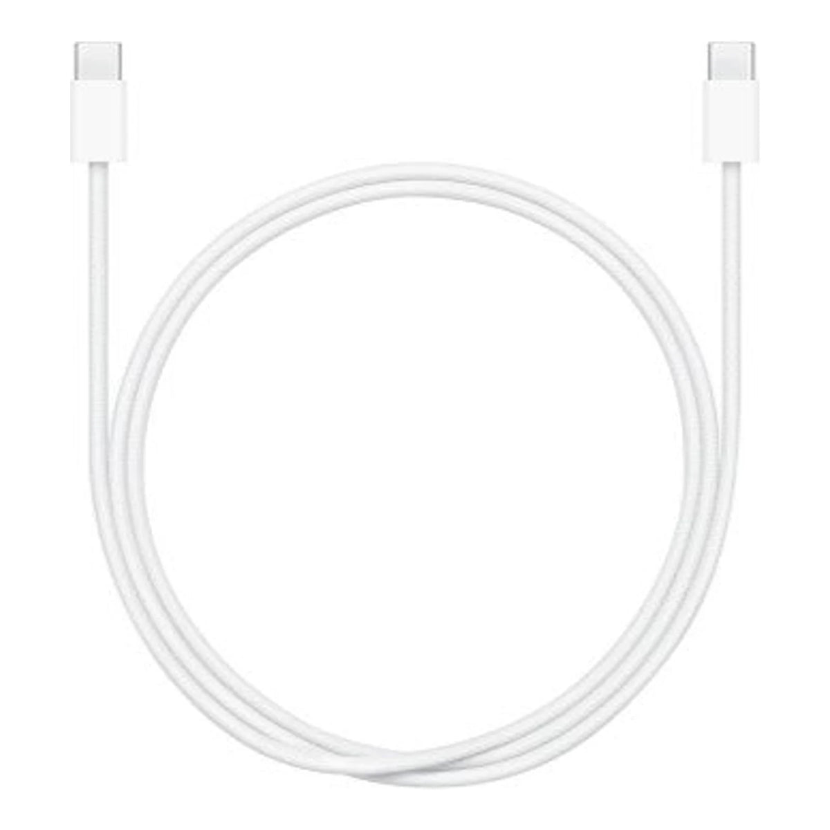 Cabo Apple USB-C para USB-C branco enrolado