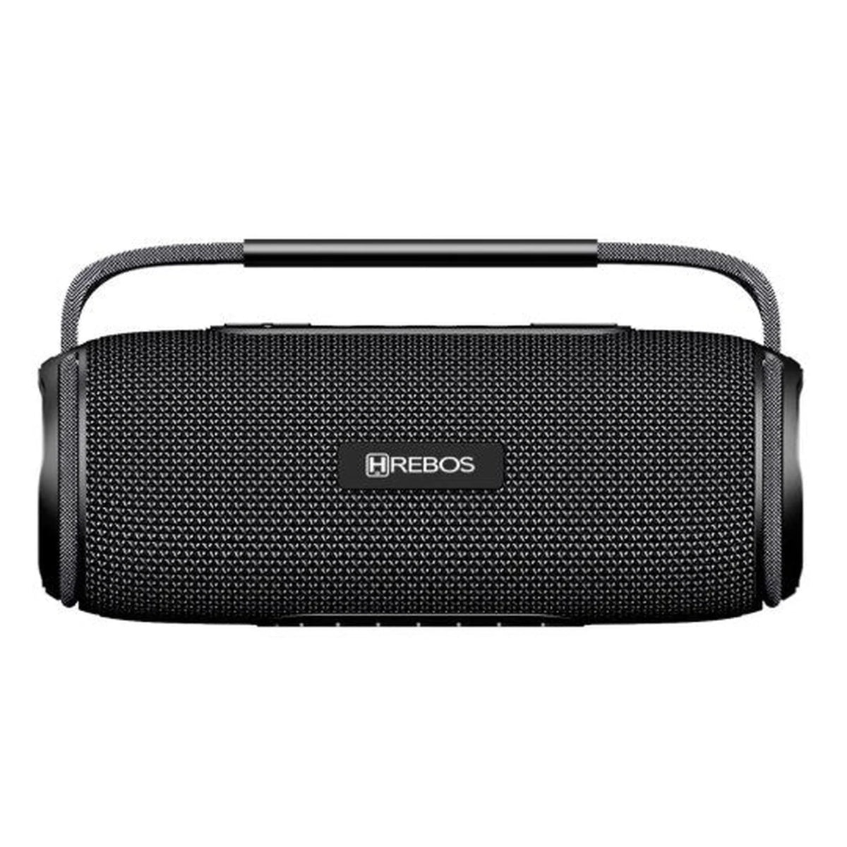 Caixa de Som Bluetooth Hrebos Aqua Sound HS-524 preta em vista frontal