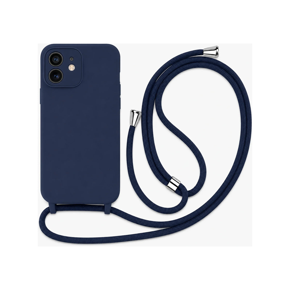 Capa Slim Bag verde para iPhone 11 em vista traseira com cordão
