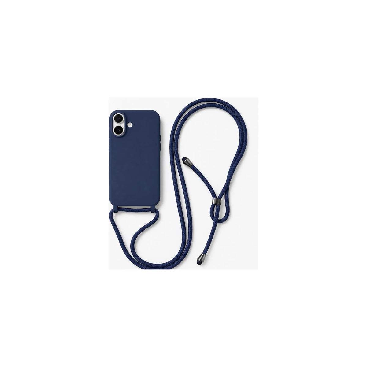 Capa Slim Bag rosa para iPhone 16 em vista traseira com cordão
