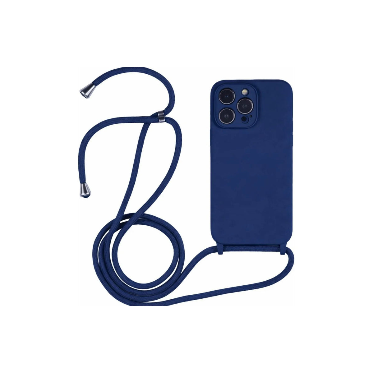 Capa Slim Bag rosa para iPhone 16 Pro em vista traseira com cordão
