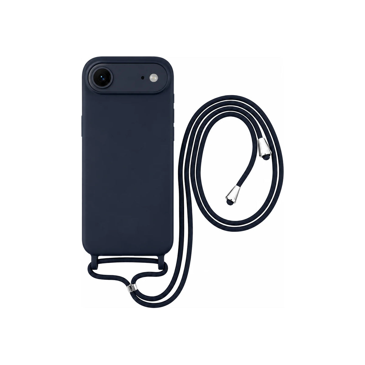 Capa Slim Bag rosa para iPhone 17 Air em vista traseira com cordão
