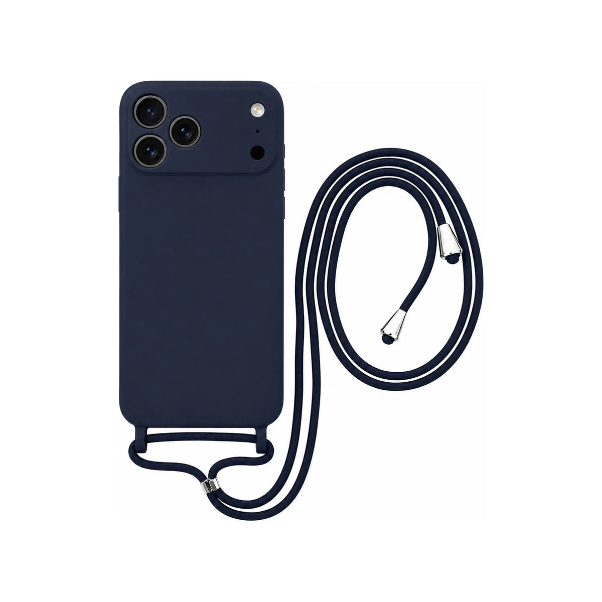 Capa Slim Bag rosa para iPhone 17 Pro em vista traseira com cordão
