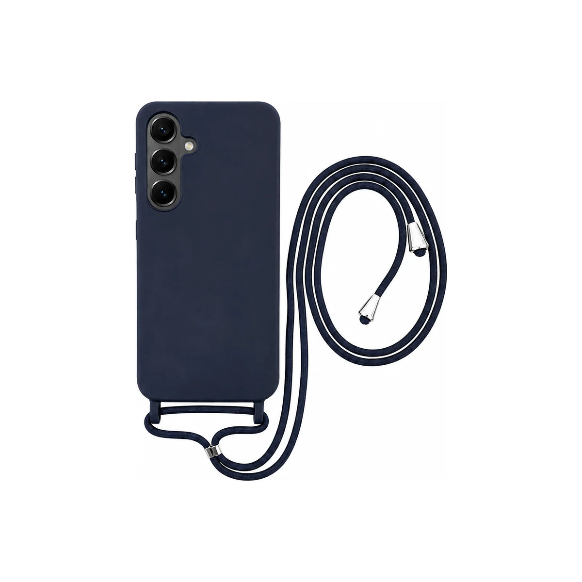 Capa Slim Bag preta para Samsung Galaxy S25 em vista traseira com cordão

