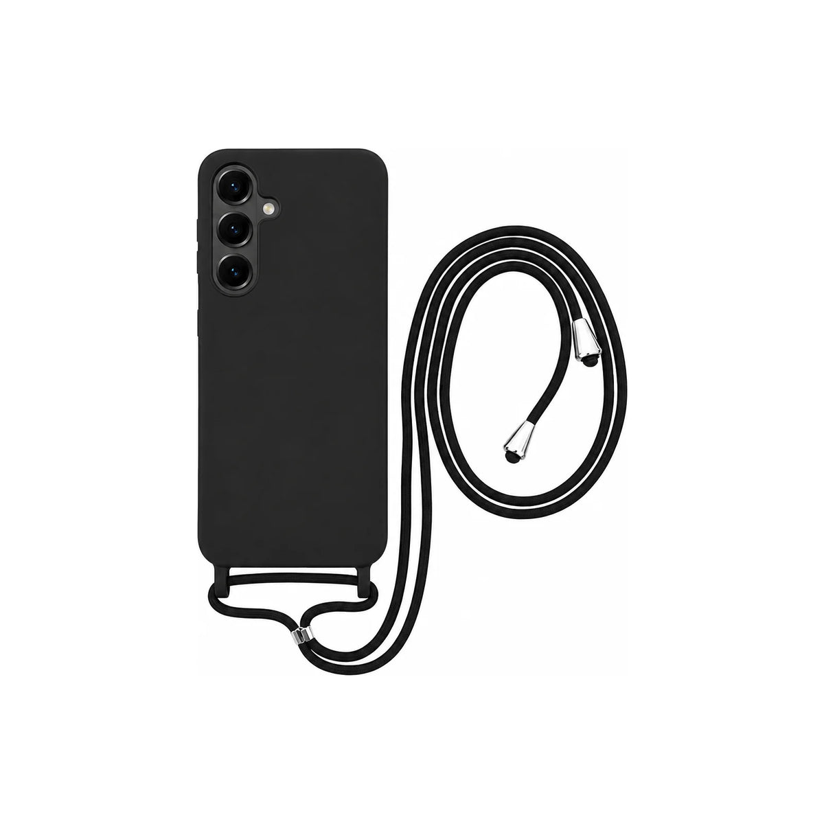 Capa Slim Bag verde para Samsung Galaxy S25 Plus em vista traseira com cordão
