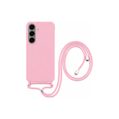 Capa Slim Bag rosa para Samsung Galaxy S26 em vista traseira com cordão
