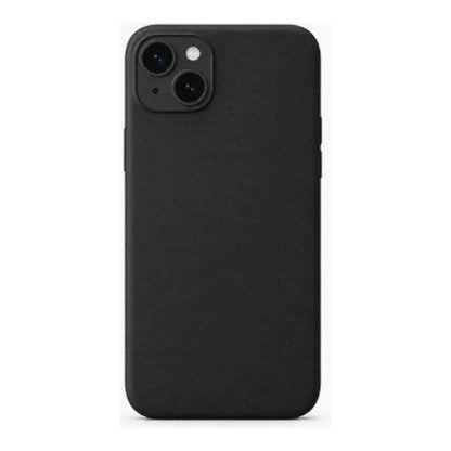 Capa Slim Lisa preta instalada no iPhone 13, vista traseira