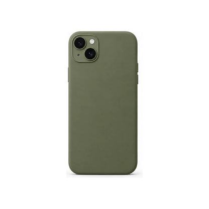 Capa Slim Lisa verde para Iphone 14 PLUS em vista traseira