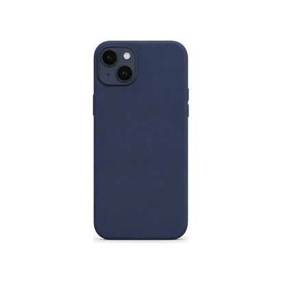 Capa Slim Lisa azul-escuro para Iphone 14 PLUS em vista traseira