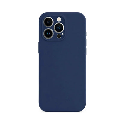 Capa Slim Lisa azul-escuro para Iphone 14 PRO em vista traseira