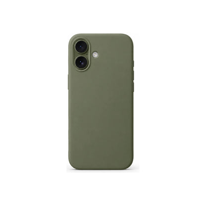 Capa Slim Lisa verde para Iphone 16 PLUS em vista traseira