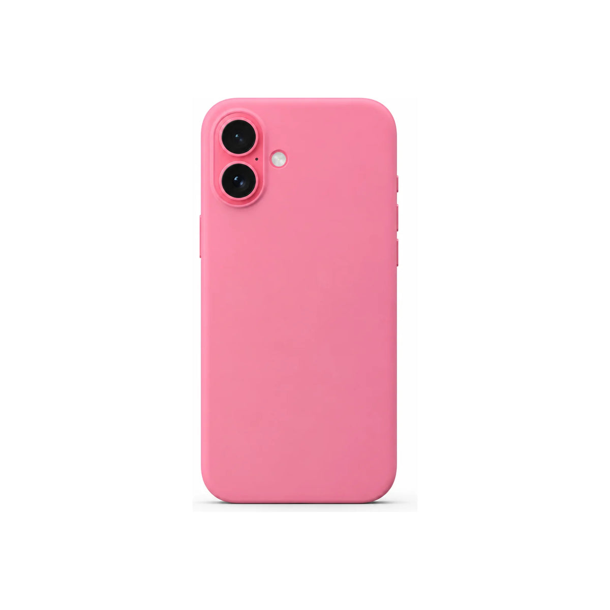 Capa Slim Lisa rosa para Iphone 16 PLUS em vista traseira