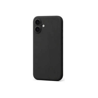 Capa Slim Lisa preta para Iphone 16 PLUS em vista traseira