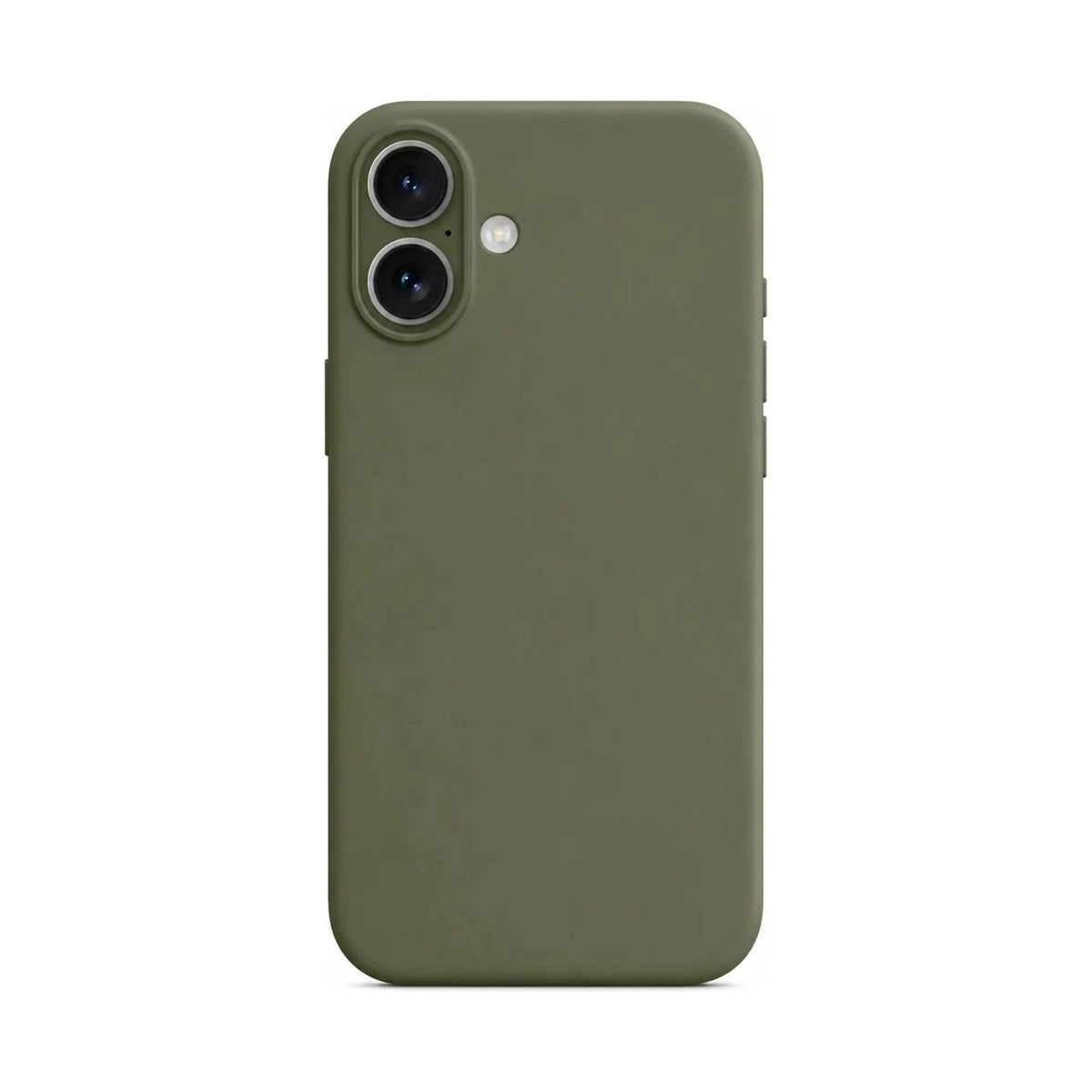 Capa Slim Lisa verde para Iphone 16 em vista traseira