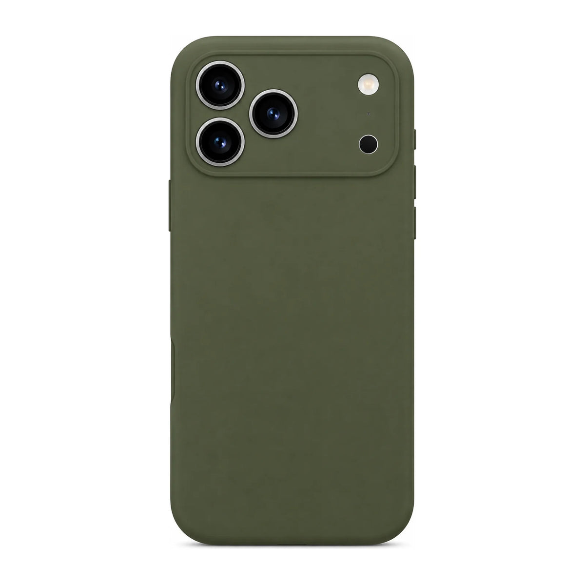 Capa Slim Lisa verde para iPhone 17 Pro em vista traseira

