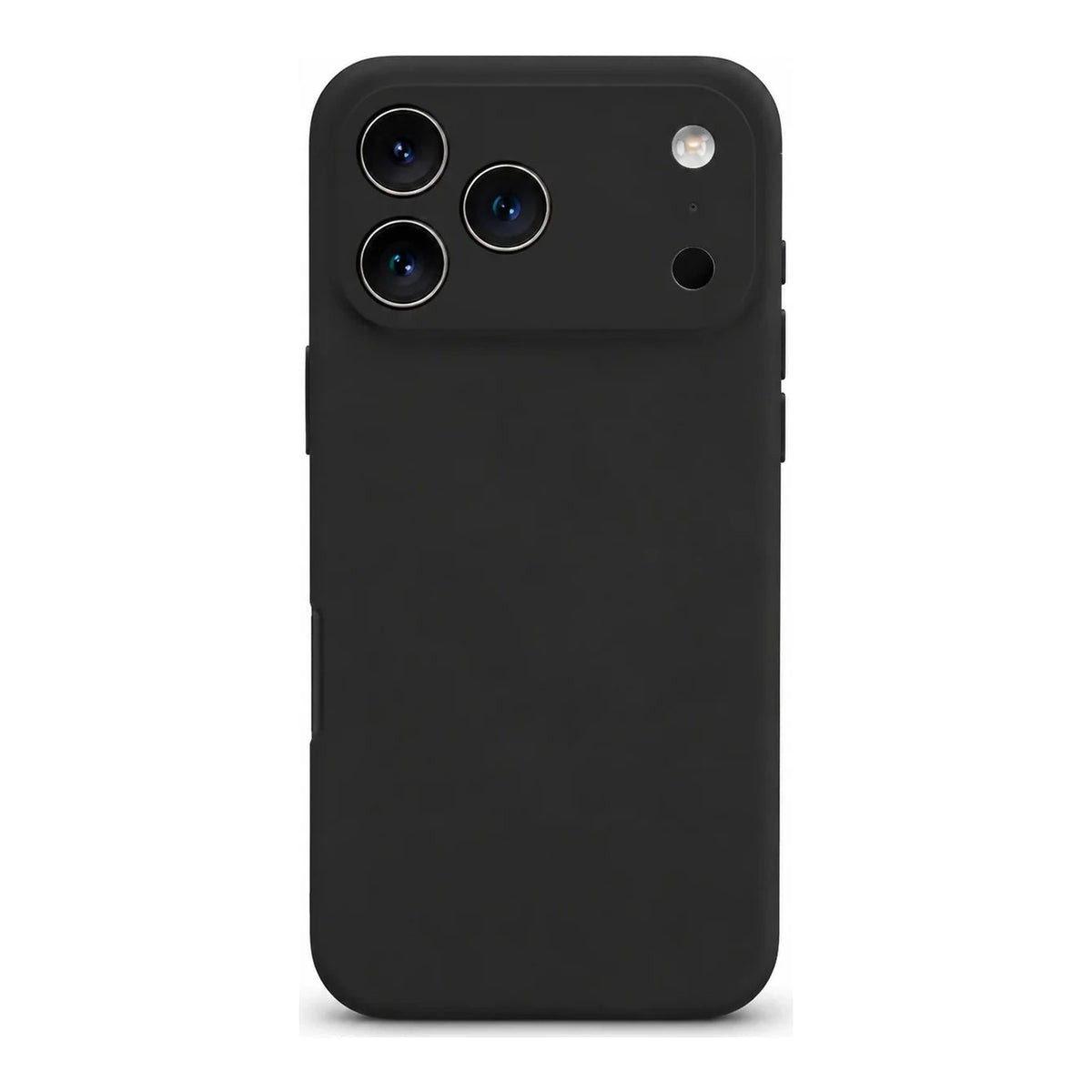 Capa Slim Lisa preta para Iphone 17 PRO em vista traseira