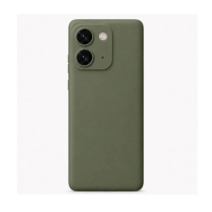 Capa Slim Lisa verde para Motorola EDGE 60 FUSION em vista traseira