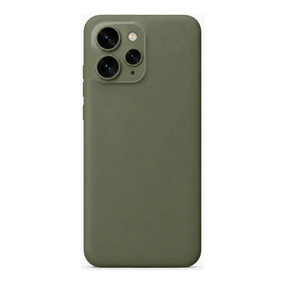 Capa Slim Lisa verde para Motorola EDGE 60 em vista traseira