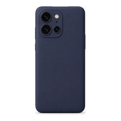 Capa Slim Lisa azul-escuro para Motorola EDGE 60 em vista traseira