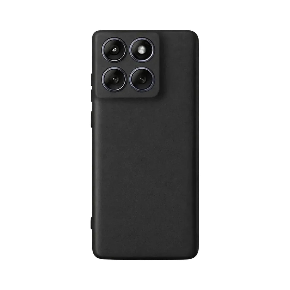Capa Slim Lisa preta cadastrada para Motorola G67/G77 em vista traseira