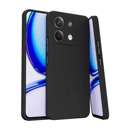 Capa Slim Lisa preta para Motorola Moto G75 exibida em três vistas
