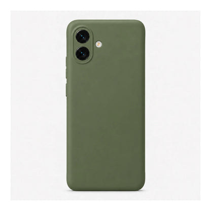 Capa Slim Lisa verde para Samsung Galaxy A07 em vista traseira